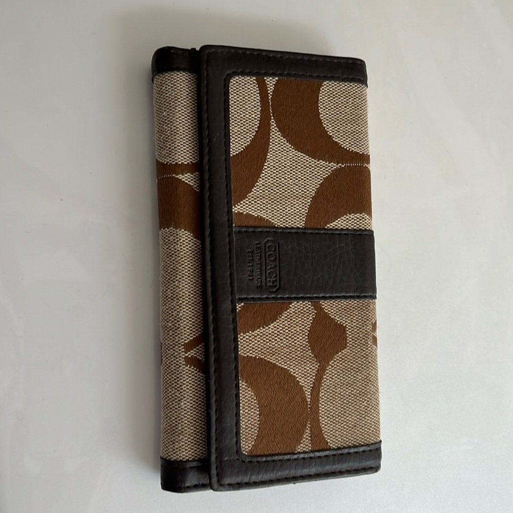 Coach Brown and Cream Wallet